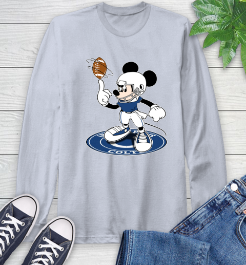 NFL Football Indianapolis Colts Cheerful Mickey Disney Shirt Long Sleeve T-Shirt 6