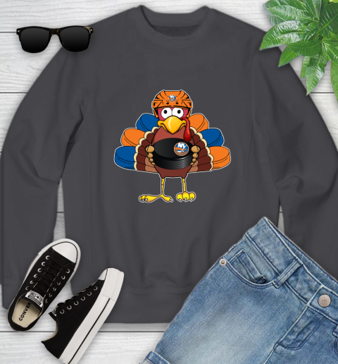 New York Islanders Turkey Thanksgiving Day Youth Sweatshirt 6
