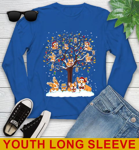 Corgi dog pet lover light christmas tree shirt 126