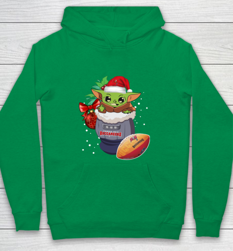 Tampa Bay Buccaneers Christmas Baby Yoda Star Wars Funny Happy NFL Youth Hoodie 6