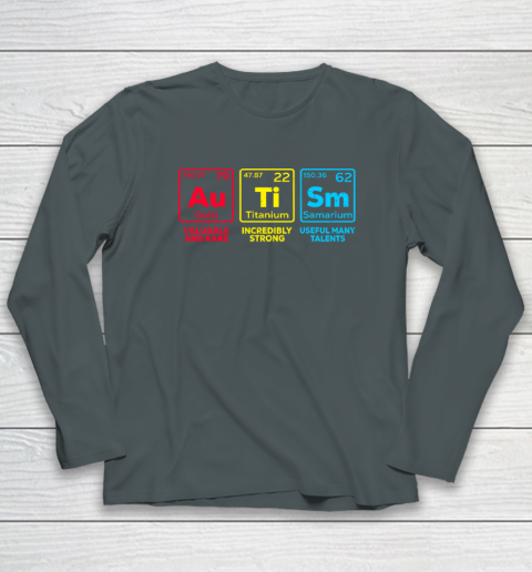 Autism Awareness Elements Periodic Table Long Sleeve T-Shirt 3