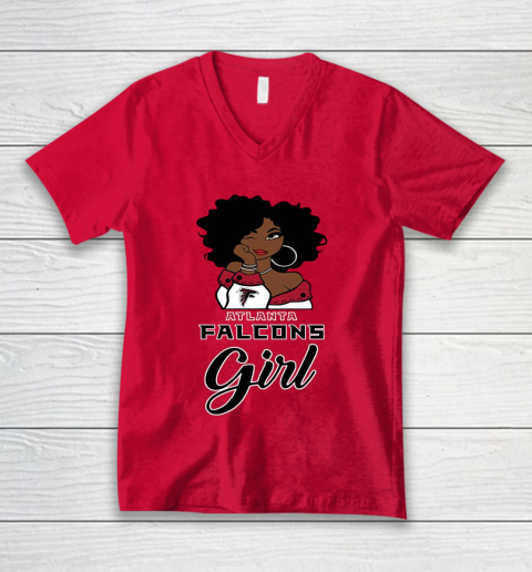 Atlanta Falcons Girl NFL V-Neck T-Shirt 7