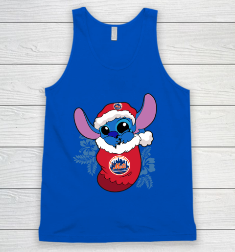 New York Mets Christmas Stitch In The Sock Funny Disney MLB Tank Top 5