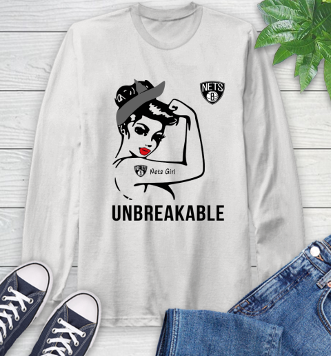 NBA Brooklyn Nets Girl Unbreakable Basketball Sports Long Sleeve T-Shirt