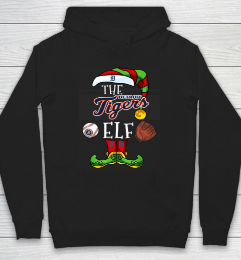 Detroit Tigers Christmas ELF Funny MLB Hoodie