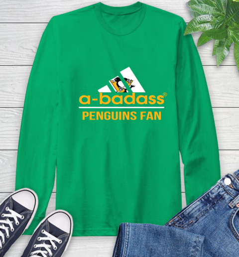 NHL A Badass Pittsburgh Penguins Fan Adidas Hockey Sports Long Sleeve T-Shirt 8