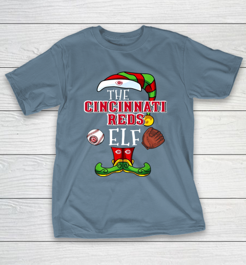 Cincinnati Reds Christmas ELF Funny MLB T-Shirt 6