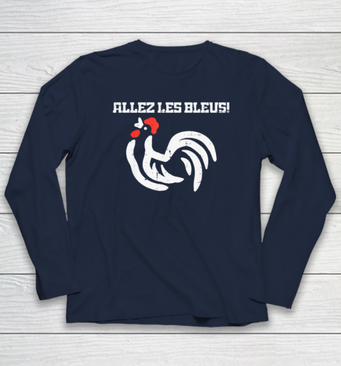 France Allez Les Bleus French Rooster Soccer Long Sleeve T-Shirt 2