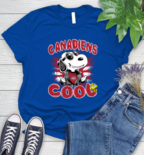 NHL Hockey Montreal Canadiens Cool Snoopy Shirt Women's T-Shirt 10