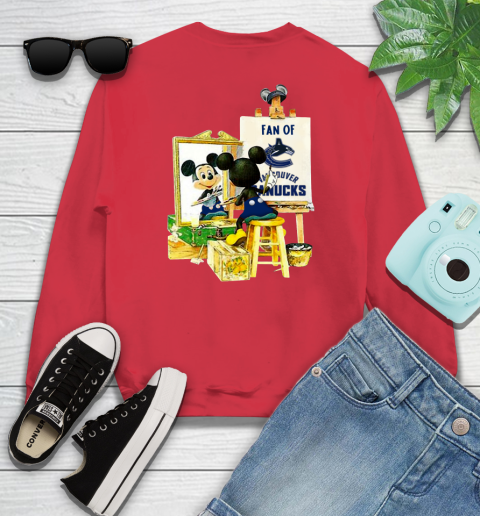 NHL Hockey Vancouver Canucks Mickey Drawing Shirt 111