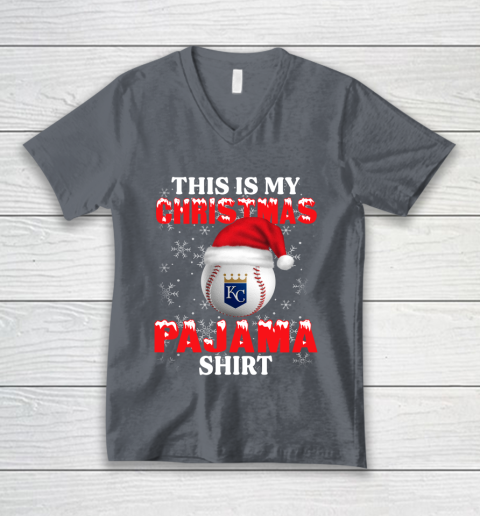 Kansas City Royals This Is My Christmas Pajama Shirt MLB V-Neck T-Shirt 4
