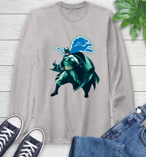 NFL Batman Football Sports Detroit Lions Long Sleeve T-Shirt 12