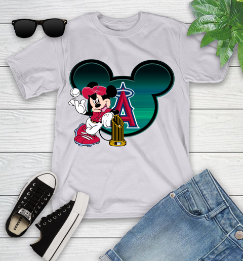 MLB Los Angeles Angels The Commissioner's Trophy Mickey Mouse Disney Youth T-Shirt 4