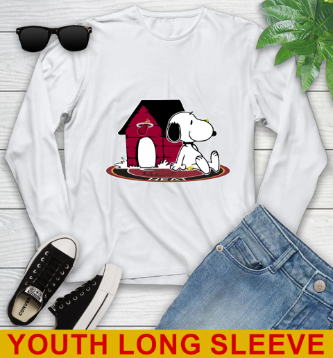 NBA Basketball Miami Heat Snoopy The Peanuts Movie Shirt Youth Long Sleeve