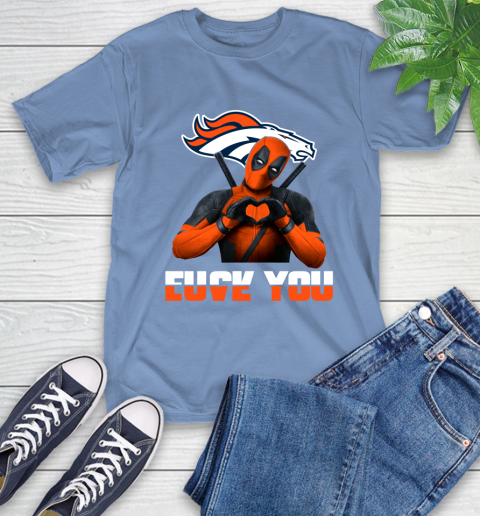 NHL Denver Broncos Deadpool Love You Fuck You Football Sports T-Shirt 12