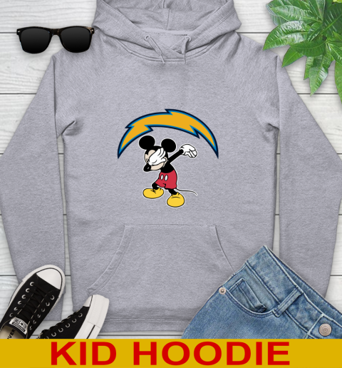San Diego Chargers NFL Football Dabbing Mickey Disney Sports Youth Hoodie 6