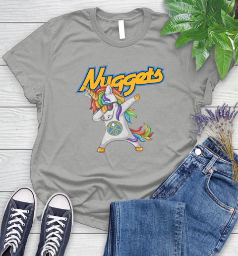 Denver Nuggets NBA Basketball Funny Unicorn Dabbing Sports Women's T-Shirt 10