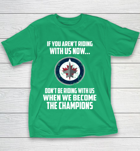 NHL Winnipeg Jets Hockey We Become The Champions Youth T-Shirt 3