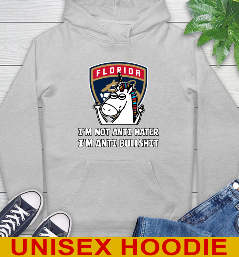 Florida Panthers NHL Hockey Unicorn I'm Not Anti Hater I'm Anti Bullshit Hoodie 6