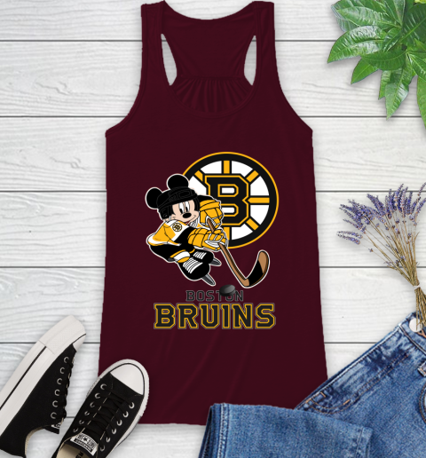 NHL Boston Bruins Mickey Mouse Disney Hockey T Shirt Racerback Tank 3