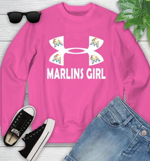 MLB Miami Marlins Under Armour Baseball Sports Youth Sweatshirt 6