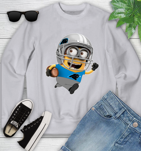 NFL Carolina Panthers Minions Disney Football Sports Youth Sweatshirt 4