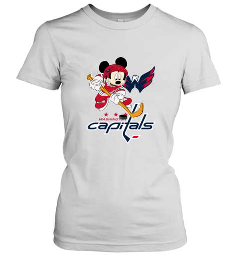 NHL Hockey Mickey Mouse Team Washington Capitals Women's T-Shirt