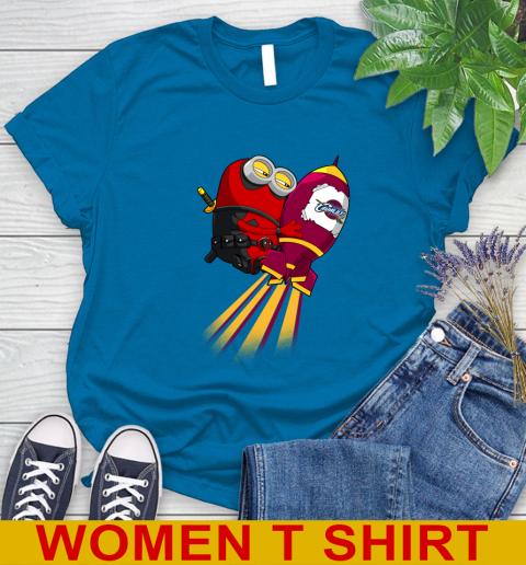 NBA Basketball Cleveland Cavaliers Deadpool Minion Marvel Shirt Women's T-Shirt 8