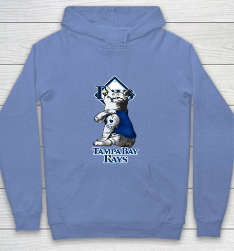 MLB Baseball My Cat Loves Tampa Bay Rays Youth Hoodie 8