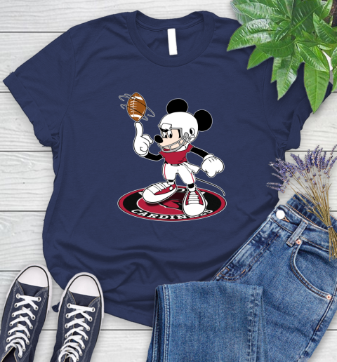 NFL Football Arizona Cardinals Cheerful Mickey Disney Shirt fish pond Women's T-Shirt 12