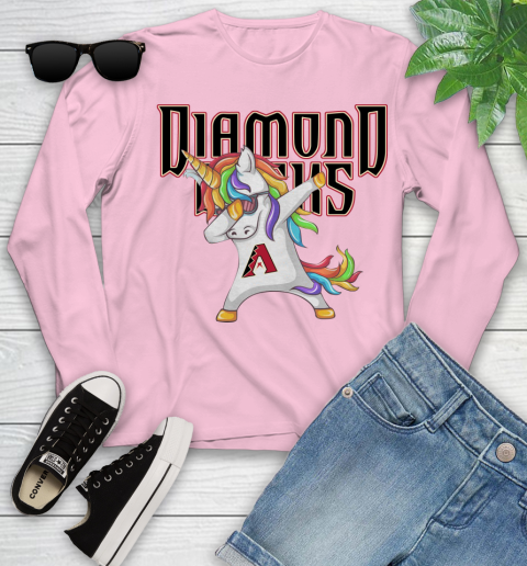 Arizona Diamondbacks MLB Baseball Funny Unicorn Dabbing Sports Youth Long Sleeve 10