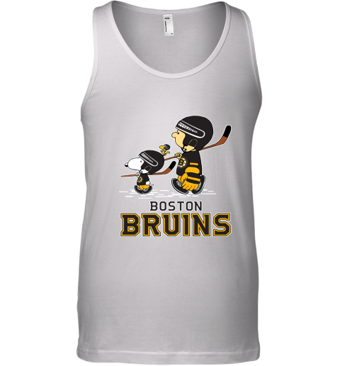 Let's Play Bostons Bruins Ice Hockey Snoopy NHL Tank Top