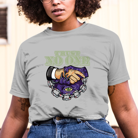 Trust No One T Shirt To Matching Jordan 5 Bel Air White Black Shirts Hip Hop Tshirts Sneakers Matching