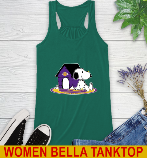 NBA Basketball Los Angeles Lakers Snoopy The Peanuts Movie Shirt Racerback Tank 7