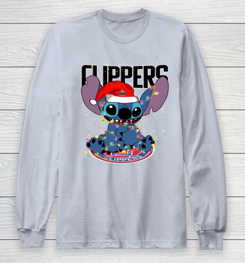 LA Clippers NBA noel stitch Basketball Christmas Long Sleeve T-Shirt 4