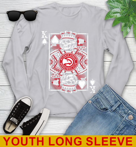 Atlanta Hawks NBA Basketball The King Of Spades Death Cards Shirt Youth Long Sleeve 5