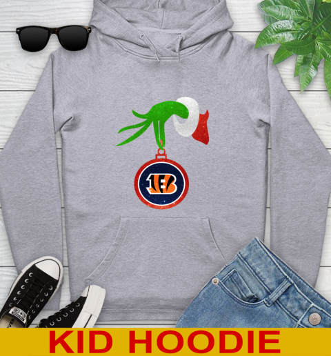 Cincinnati Bengals Grinch Merry Christmas NFL Football Youth Hoodie 6