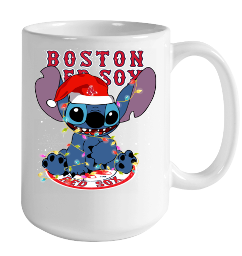 Boston Red Sox MLB noel stitch Baseball Christmas Color Changing Mug 15oz 2