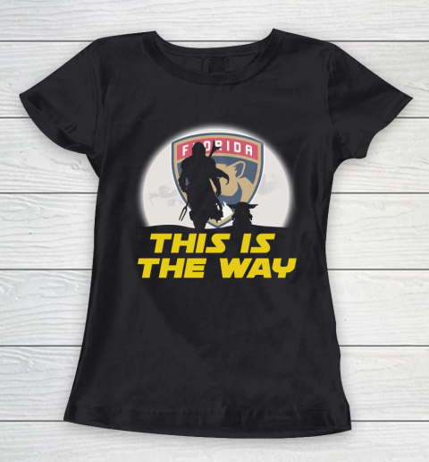 Florida Panthers NHL Ice Hockey Star Wars Yoda And Mandalorian This Is The Way Women's T-Shirt