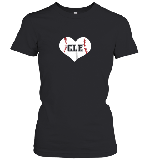 Cleveland Ohio Baseball Love Heart CLE Gift Jersey Fan Women's T-Shirt