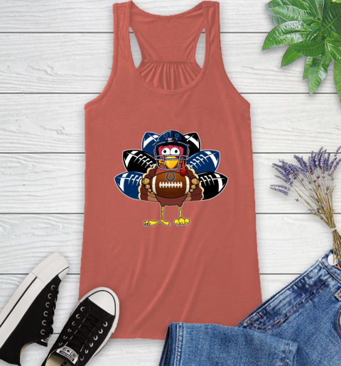 Indianapolis Colts Turkey Thanksgiving Day Racerback Tank 4