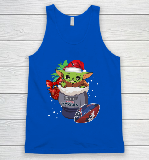 Houston Texans Christmas Baby Yoda Star Wars Funny Happy NFL Tank Top 5