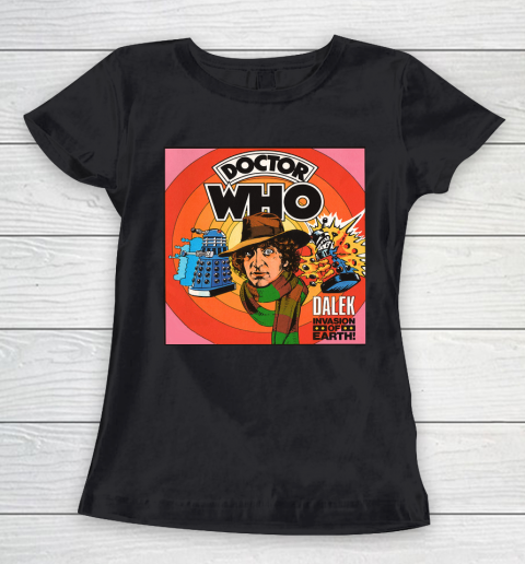 Doctor Who Shirt Vintage Dr. Who vs Daleks  Tom Baker Women's T-Shirt