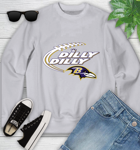 NFL Baltimore Ravens Dilly Dilly Football Sports Youth Sweatshirt 4