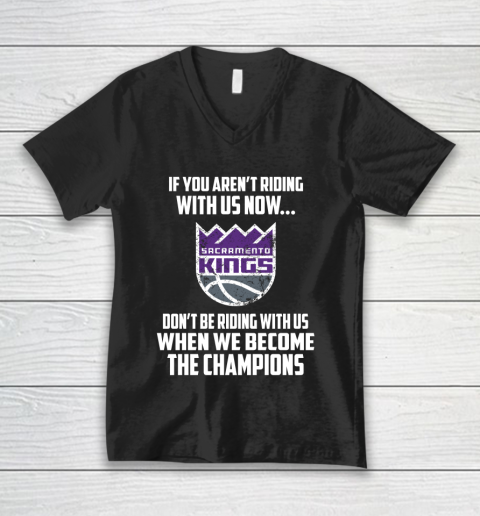 NBA Sacramento Kings Basketball We Become The Champions V-Neck T-Shirt