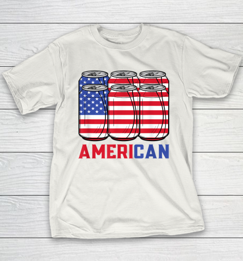 AmeriCan 4th of July Patriotic USA Flag Merica BBQ Cookout Youth T-Shirt