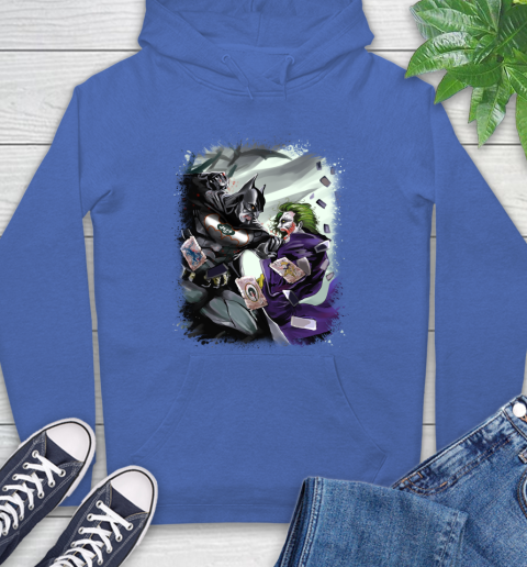 New York Jets NFL Football Batman Fighting Joker DC Comics Hoodie 9
