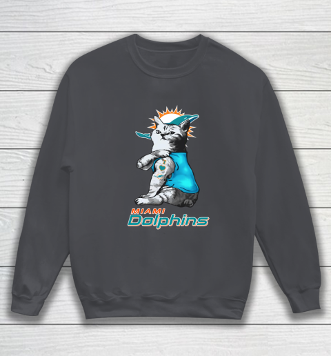 NFL Football My Cat Loves Miami Dolphins Sweatshirt 4