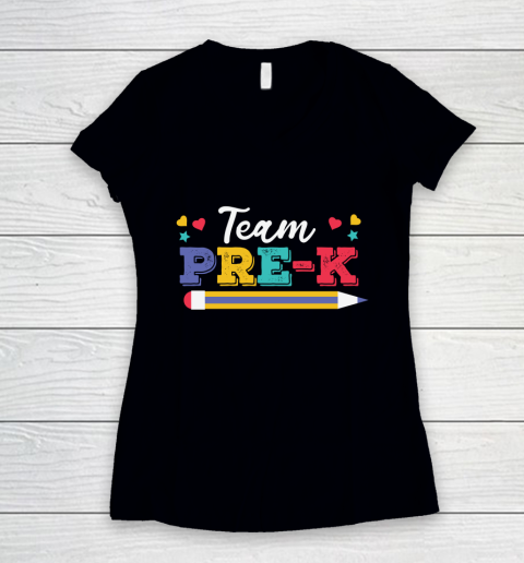 Back To School Shirt Team Pre K 1 Women's V-Neck T-Shirt