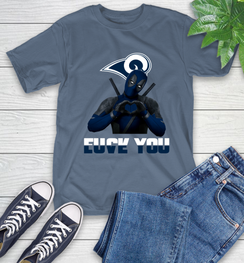 NHL Los Angeles Rams Deadpool Love You Fuck You Football Sports T-Shirt 8